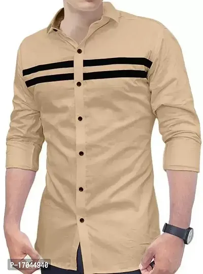 Stylish Fancy Cotton Long Sleeves Casual Shirts For Men-thumb0