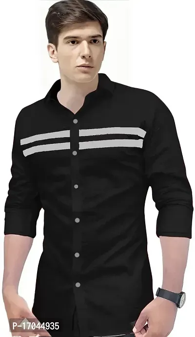 Stylish Fancy Cotton Long Sleeves Casual Shirts For Men-thumb0