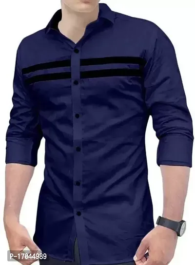 Stylish Fancy Cotton Long Sleeves Casual Shirts For Men-thumb0