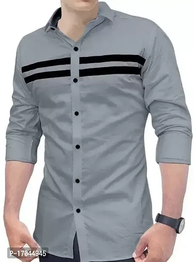 Stylish Fancy Cotton Long Sleeves Casual Shirts For Men-thumb0