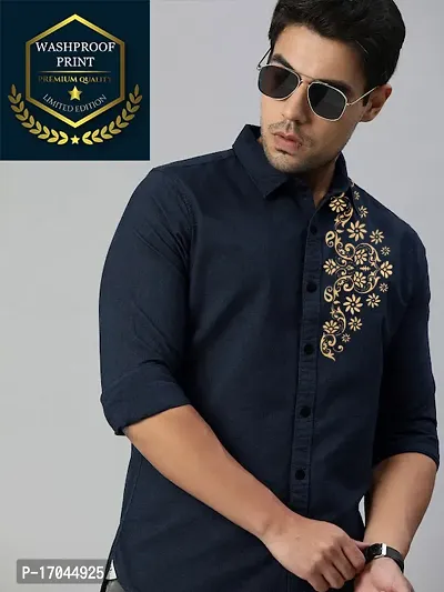 Stylish Fancy Cotton Long Sleeves Casual Shirts For Men