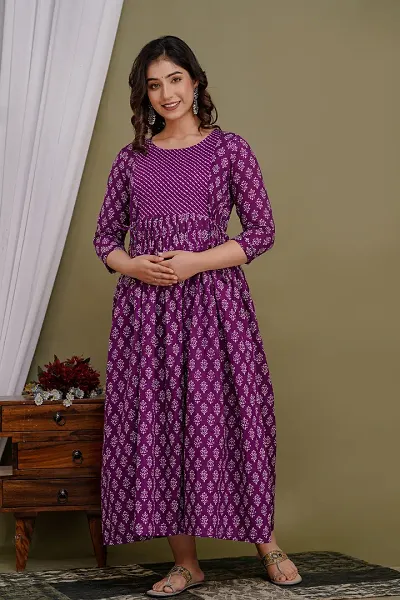 Stylish Cotton Printed Anarkali Kurti