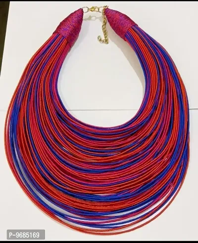 Silk thread necklace