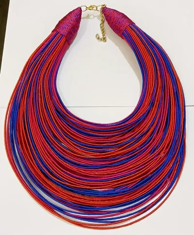 Silk thread necklace