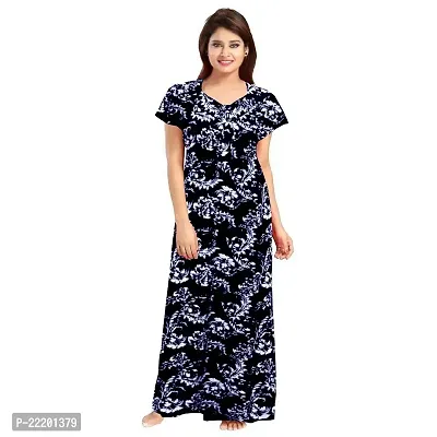 HOMEZILLA Women's Cotton Printed Maxi Nighty, ( Pack of 2, XXL) Multicolour-thumb2