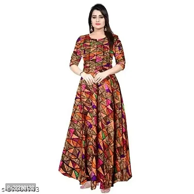 HOMEZILLA Latest Rayon Printed Ethnic-wear Anarkali Kurti for Women's Fashion Long Kurti for Women's  Girls Mullti Color_250-thumb0