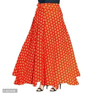 Fashionable Cotton Printed Maxi Skirt For Women