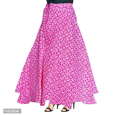 Fashionable Cotton Printed Maxi Skirt For Women-thumb0
