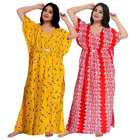 Hot Selling Cotton Kaftan Women's Nightwear 