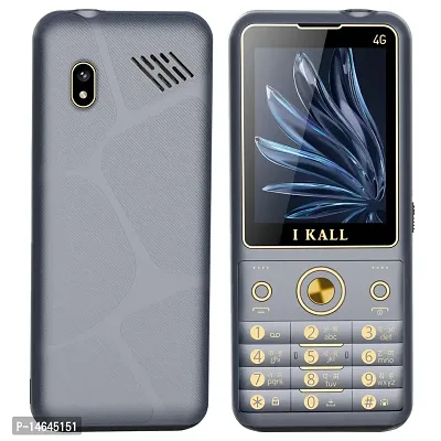 IKALL K88 Pro 4G Feature Phone, 1800 mAh Battery, Vibration, Support JIO Sim (2.4 Inch Display, Dual Sim, 4G Volte Enabled) (Grey)-thumb0