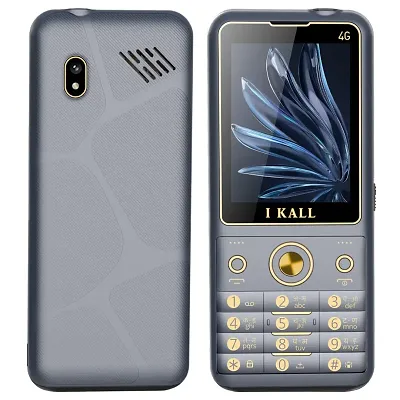 IKALL K88 Pro 4G Feature Phone, 1800 mAh Battery, Vibration, Support JIO Sim (2.4 Inch Display, Dual Sim, 4G Volte Enabled) (Grey)