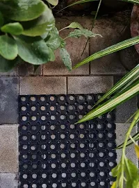 Mats PVC Hollow Rubber Outdoor Door Mat for Home/Bathroom/Bedroom/Office/Main Door/Rainy Season Black (61 times; 41 cm)-thumb2