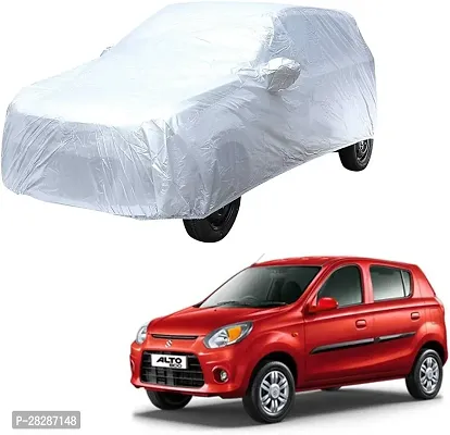 Autoretail Car Body Cover For Maruti Suzuki Alto 800 Mirror Pocket Silver Matty-thumb0