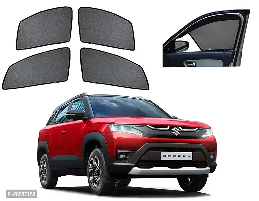 Car Half Magnetic Sunshade 4 Pcs For Maruti Suzuki Brezza-thumb0