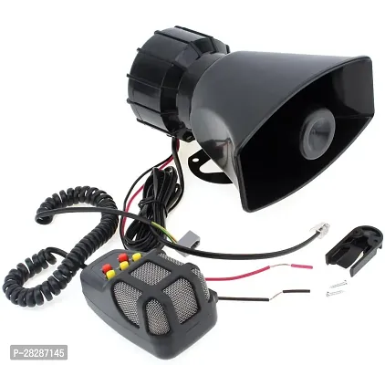Autobizarre 7 Tone Siren Horn With Mic Tweeter Car Speaker (80 W)