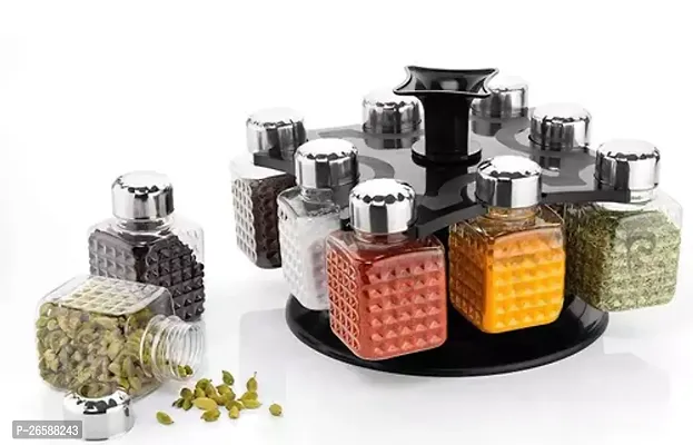 Classic Plastic  Spice Rack Container Pack Of 8-thumb0