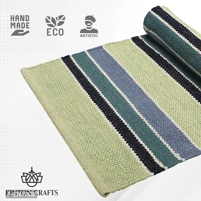 Handcrafted with 100% cotton rug