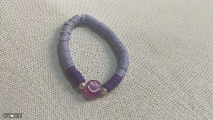 Girls Natural Beads Crystal Beads Bracelet Round Shape Violet for Healing and Crystal Healing