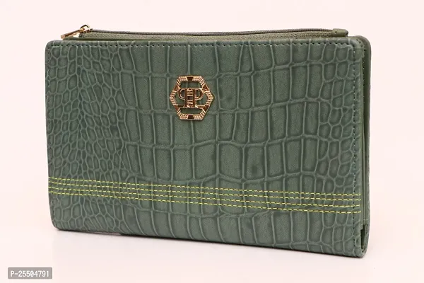 Stylish Green Acrylic Textured Handbags For Women
