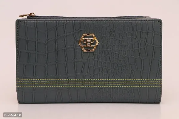 Stylish Grey Acrylic Textured Handbags For Women-thumb0