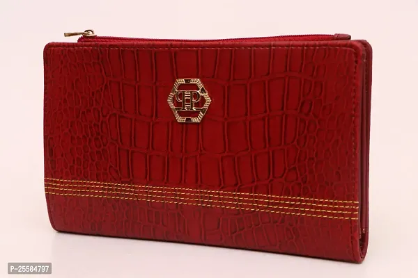 Stylish Red Acrylic Textured Handbags For Women