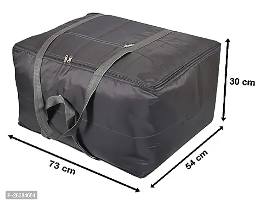 Nadaun Jumbo Storage Bag Cloth Organiser Blanket Storage Bag Kambal Storage Bag - Black-thumb2