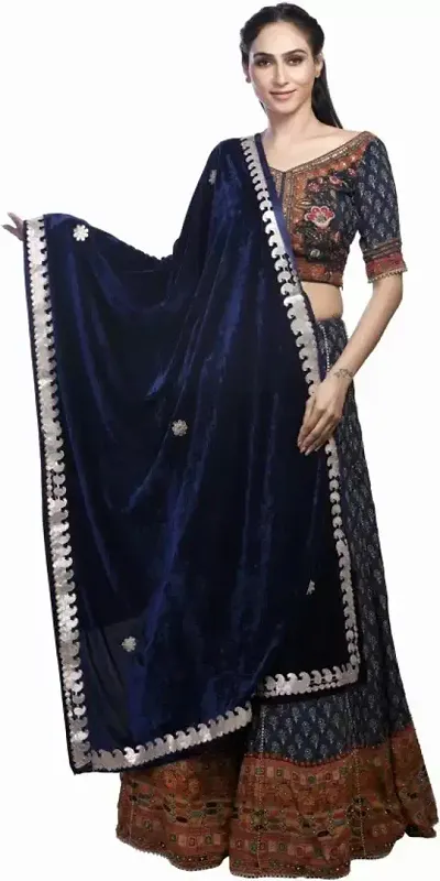 Elite Velvet Embroidered Dupattas For Women