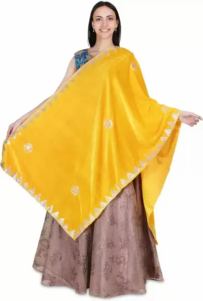 Elite Velvet Embroidered Dupattas For Women