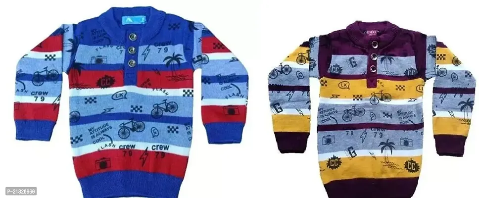 Winter Wear Woolen Kids Boys And Girls Sweater Combo Pack Of 2