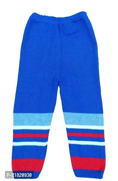 Woolen Winter Wear Top And Bottom Kids Boy And Girls Blue Red Line Color Sweater Combo Pack Of 1-thumb4