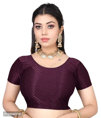 Reliable Purple Cotton Stitched Blouses For Women-thumb0