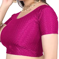 Reliable Pink Cotton Stitched Blouses For Women-thumb1