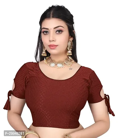 Reliable Maroon Lycra Stitched Blouses For Women