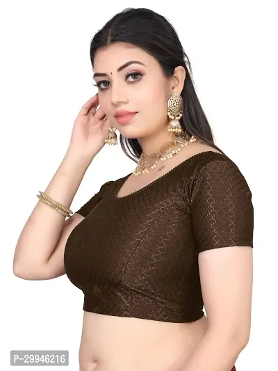 Reliable Coffee Cotton Stitched Blouses For Women-thumb5
