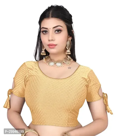 Reliable Golden Lycra Stitched Blouses For Women