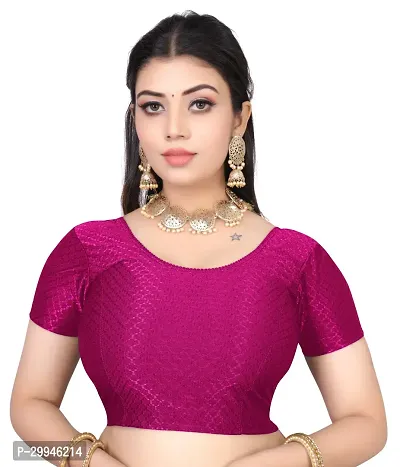 Reliable Pink Cotton Stitched Blouses For Women-thumb0