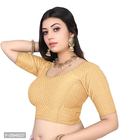 Reliable Golden Cotton Stitched Blouses For Women-thumb2
