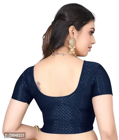 Reliable Navy Blue Cotton Stitched Blouses For Women-thumb3