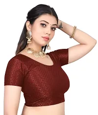 Reliable Maroon Cotton Stitched Blouses For Women-thumb1
