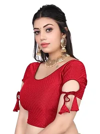 Reliable Red Lycra Stitched Blouses For Women-thumb1
