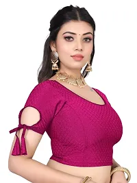 Reliable Pink Lycra Stitched Blouses For Women-thumb3