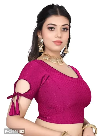 Reliable Pink Lycra Stitched Blouses For Women-thumb4