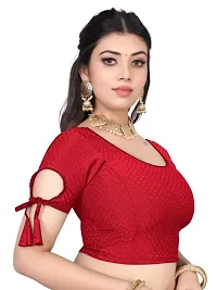 Reliable Red Lycra Stitched Blouses For Women-thumb2