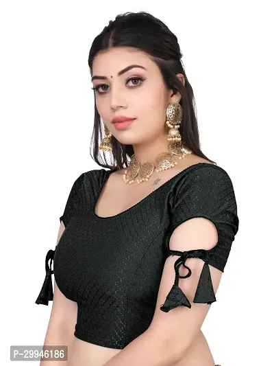 Reliable Black Lycra Stitched Blouses For Women-thumb4