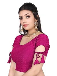 Reliable Pink Lycra Stitched Blouses For Women-thumb4