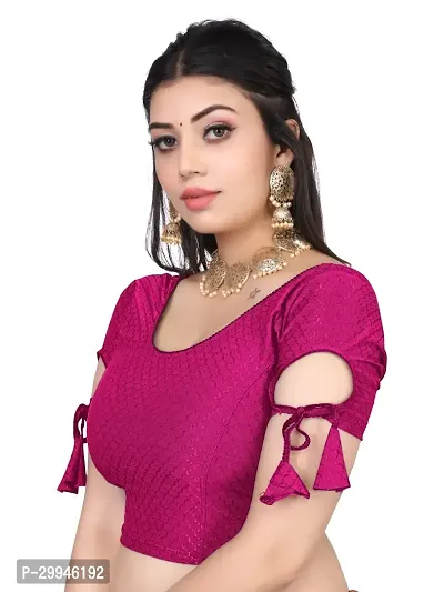 Reliable Pink Lycra Stitched Blouses For Women-thumb5