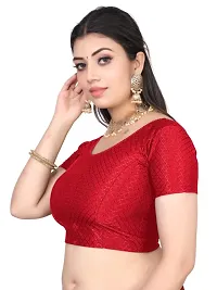 Reliable Red Cotton Stitched Blouses For Women-thumb1