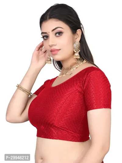 Reliable Red Cotton Stitched Blouses For Women-thumb2
