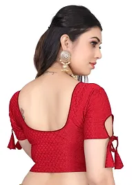 Reliable Red Lycra Stitched Blouses For Women-thumb3
