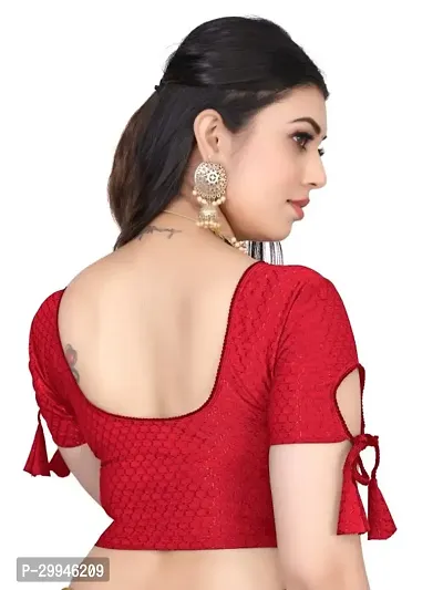Reliable Red Lycra Stitched Blouses For Women-thumb4